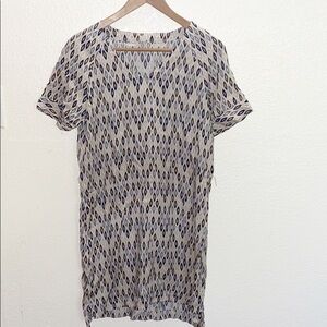 Fossil Short Sleeve Geometric Crewneck Shift Dress